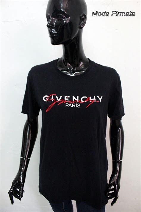 maglia givenchy nera bucata|Givenchy Maglia nera in cotone con logo .